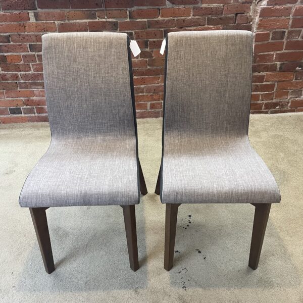 two tone fabric dining chair