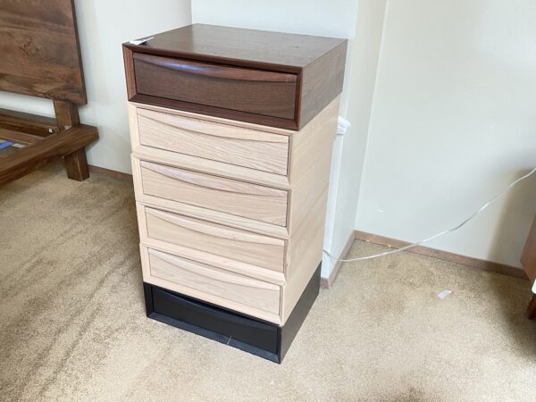 floating walnut nightstand