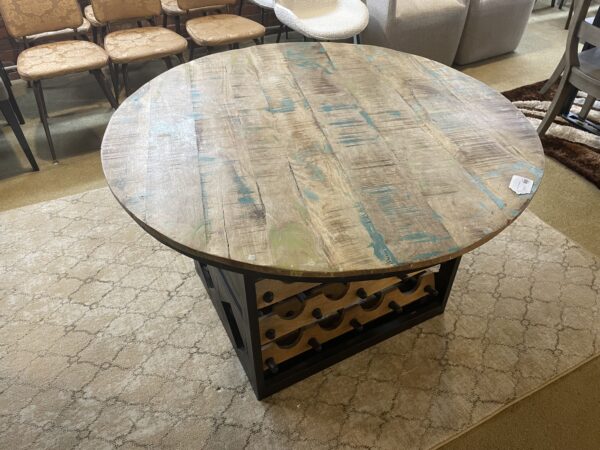 reclaimed round dining table