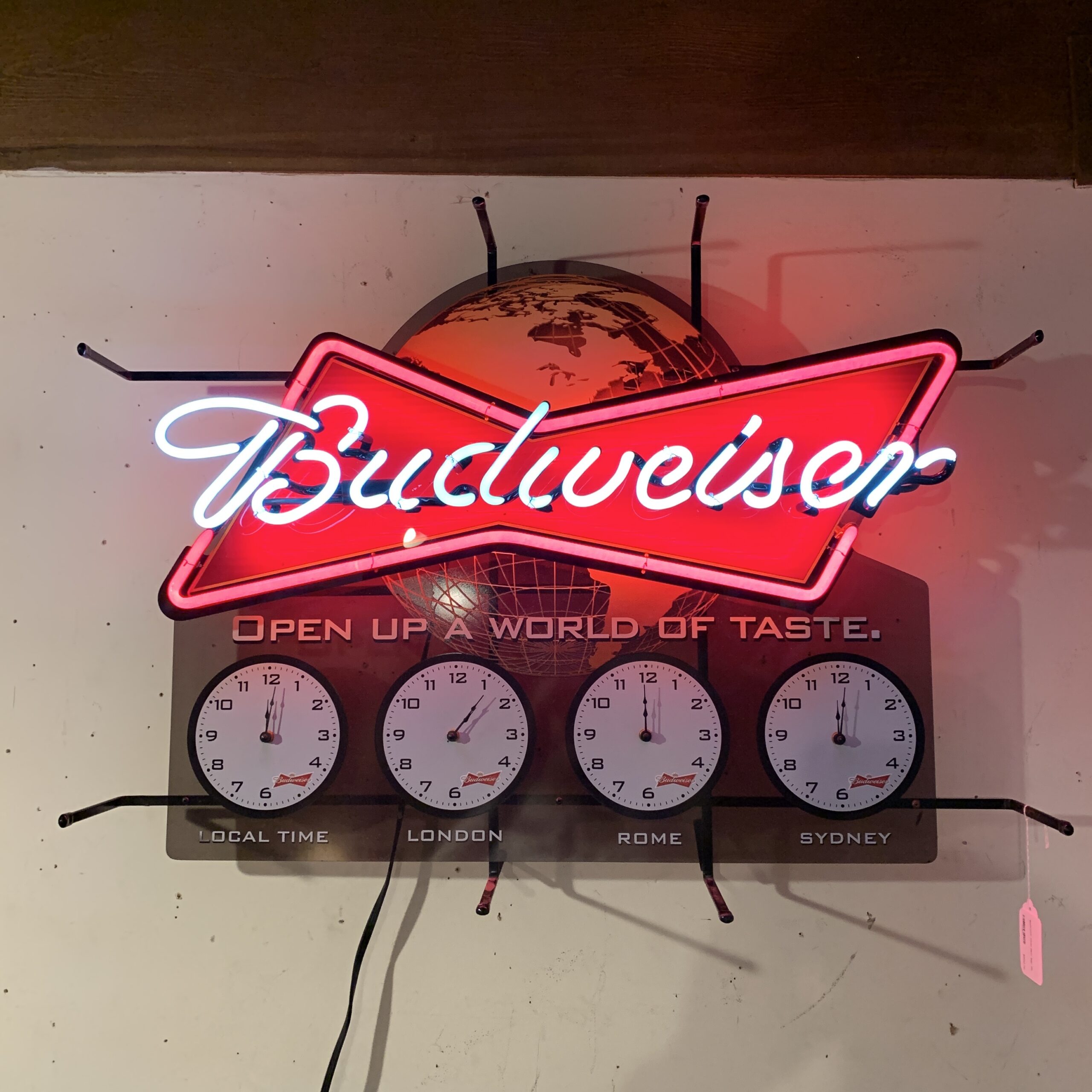 Budweiser Clock Neon Sign Ballard Consignment